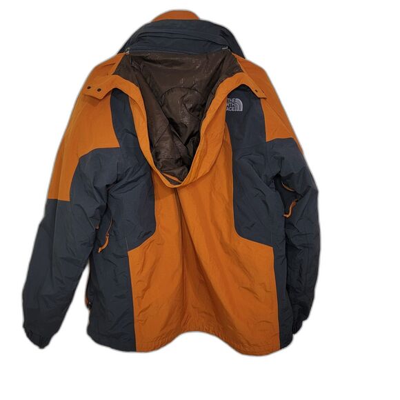 Men's L The North Face Hyvent Orange & Brown Snow Jacket - Picture 2 of 8